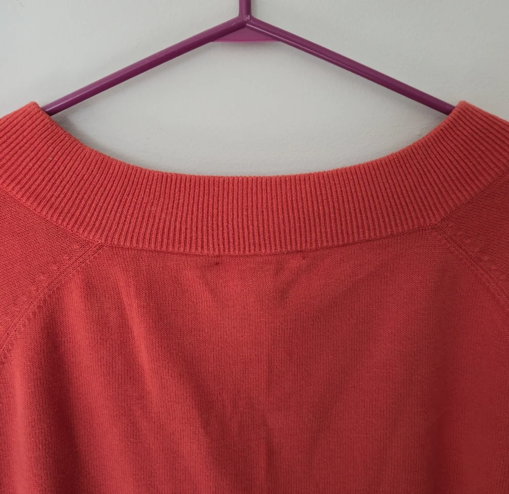 Lauren Ralph Lauren XL Orange Buckle Cotton Knit Boat Neck Equestrian Sweater - Picture 5 of 11